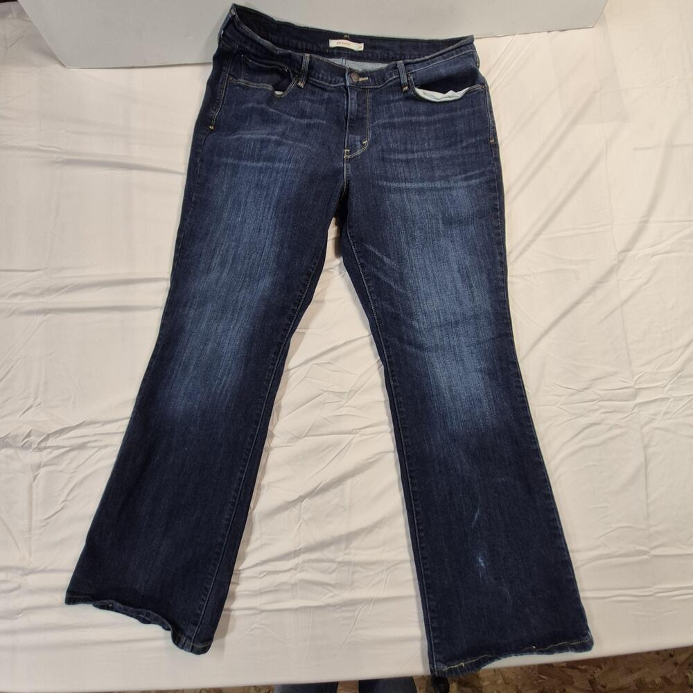 Levis 515 Boot Cut Jeans Womens 16 Blue Medium Wash Stretch Denim Mid Rise
